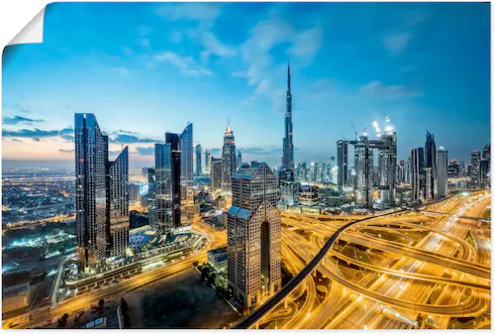 Artland Wandbild "Dubai", Bilder von Asien, (1 St.), als Leinwandbild, Post günstig online kaufen