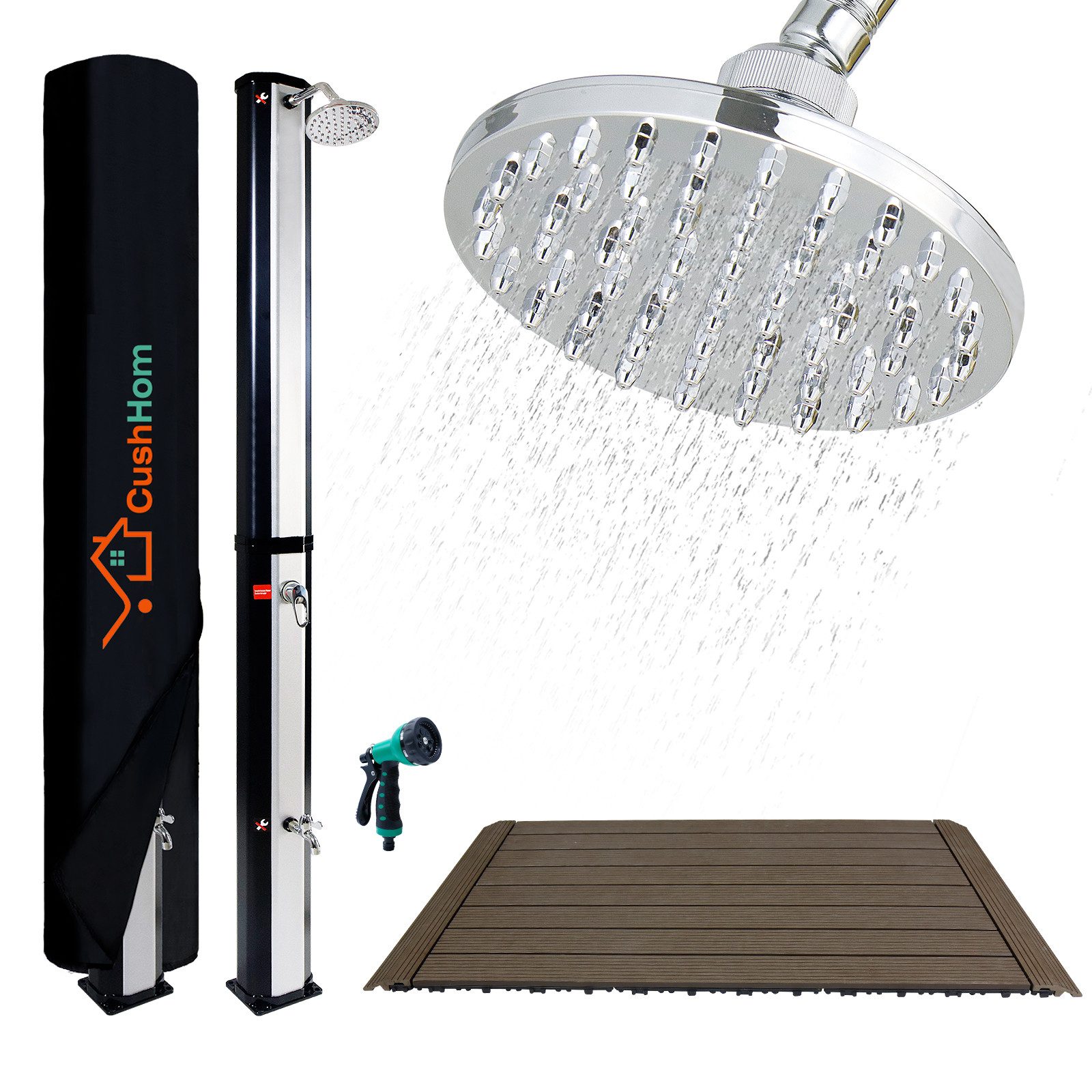 CCLIFE Gartendusche Solardusche mit Bodenplatte und günstig online kaufen
