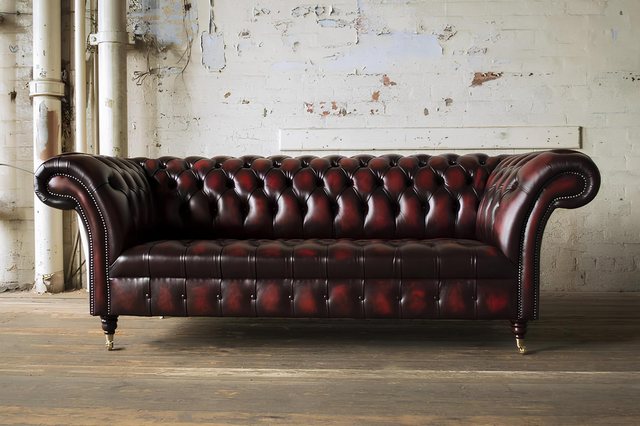 Xlmoebel Sofa Ledersofa 3-Sitzer mit Couchgarnitur Chesterfield-Stil Polste günstig online kaufen