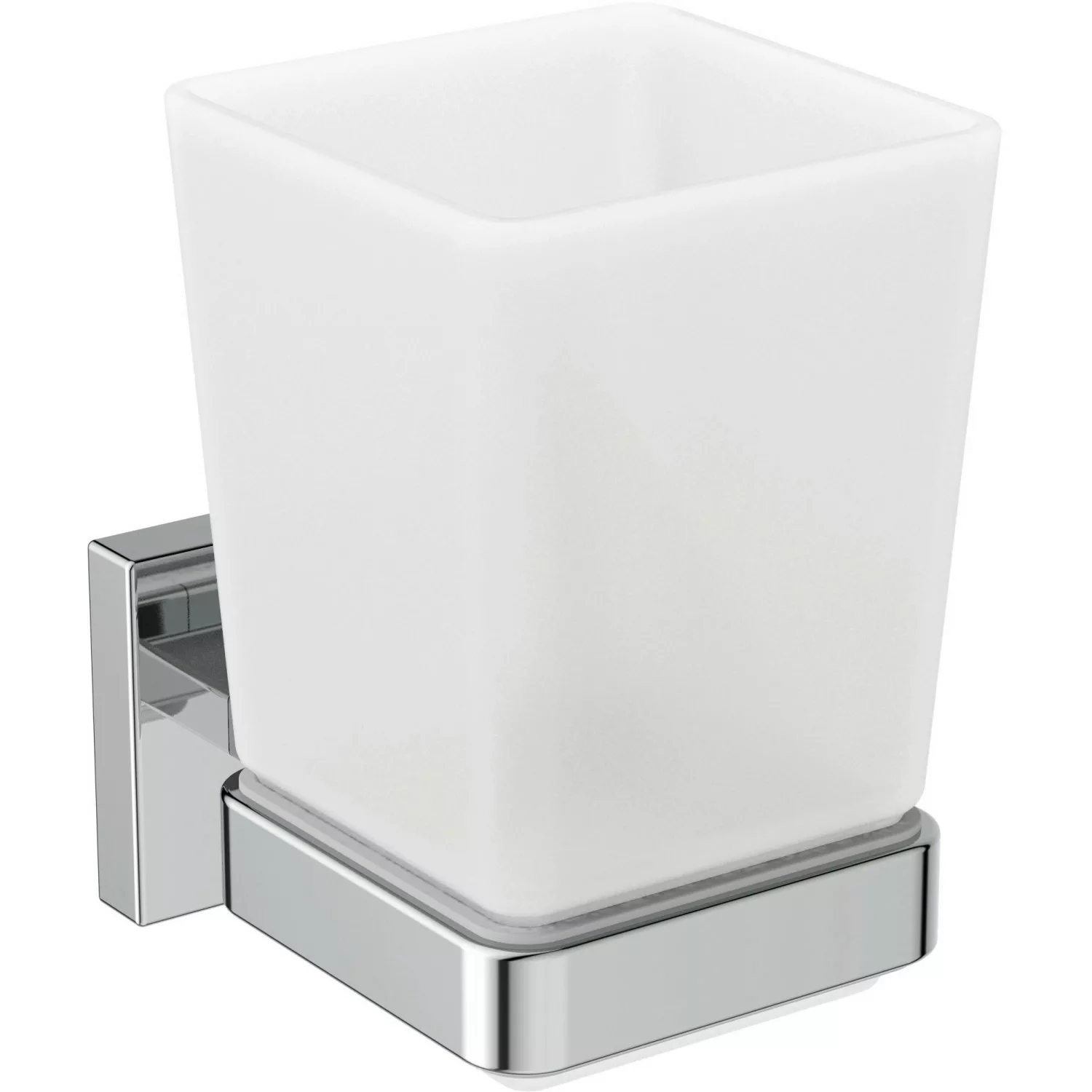 Ideal Standard Mundglas IOM Cube aus satiniertem Glas/ Chrom günstig online kaufen