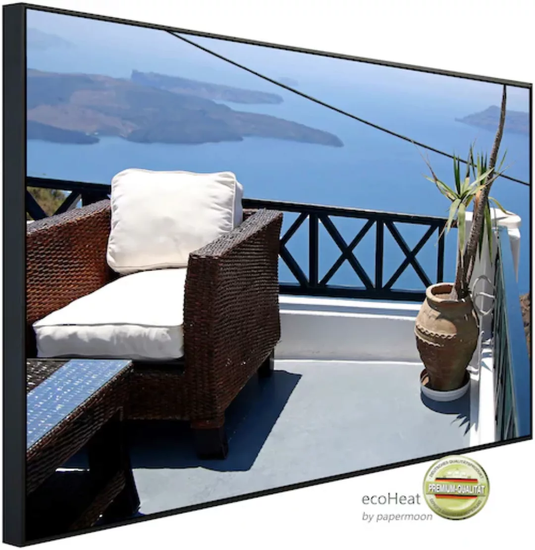 Papermoon Infrarotheizung »Santorini Inselblick«, sehr angenehme Strahlungs günstig online kaufen
