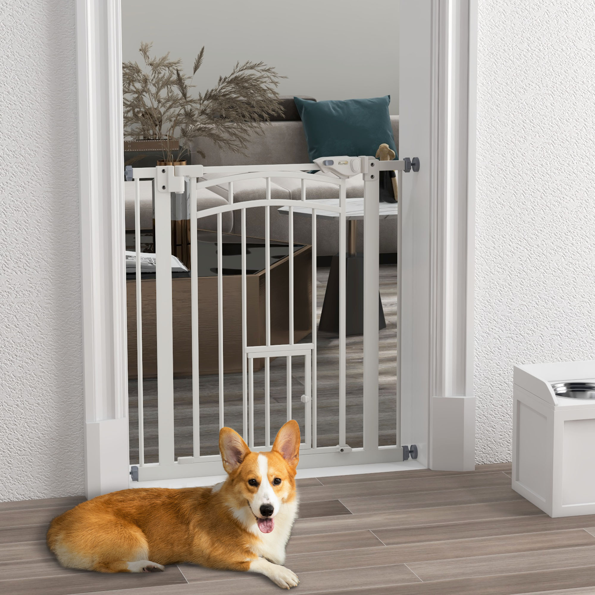 PawHut Hundesicherheitsgitter, Treppenschutzgitter zum Druckbefestigung ohn günstig online kaufen