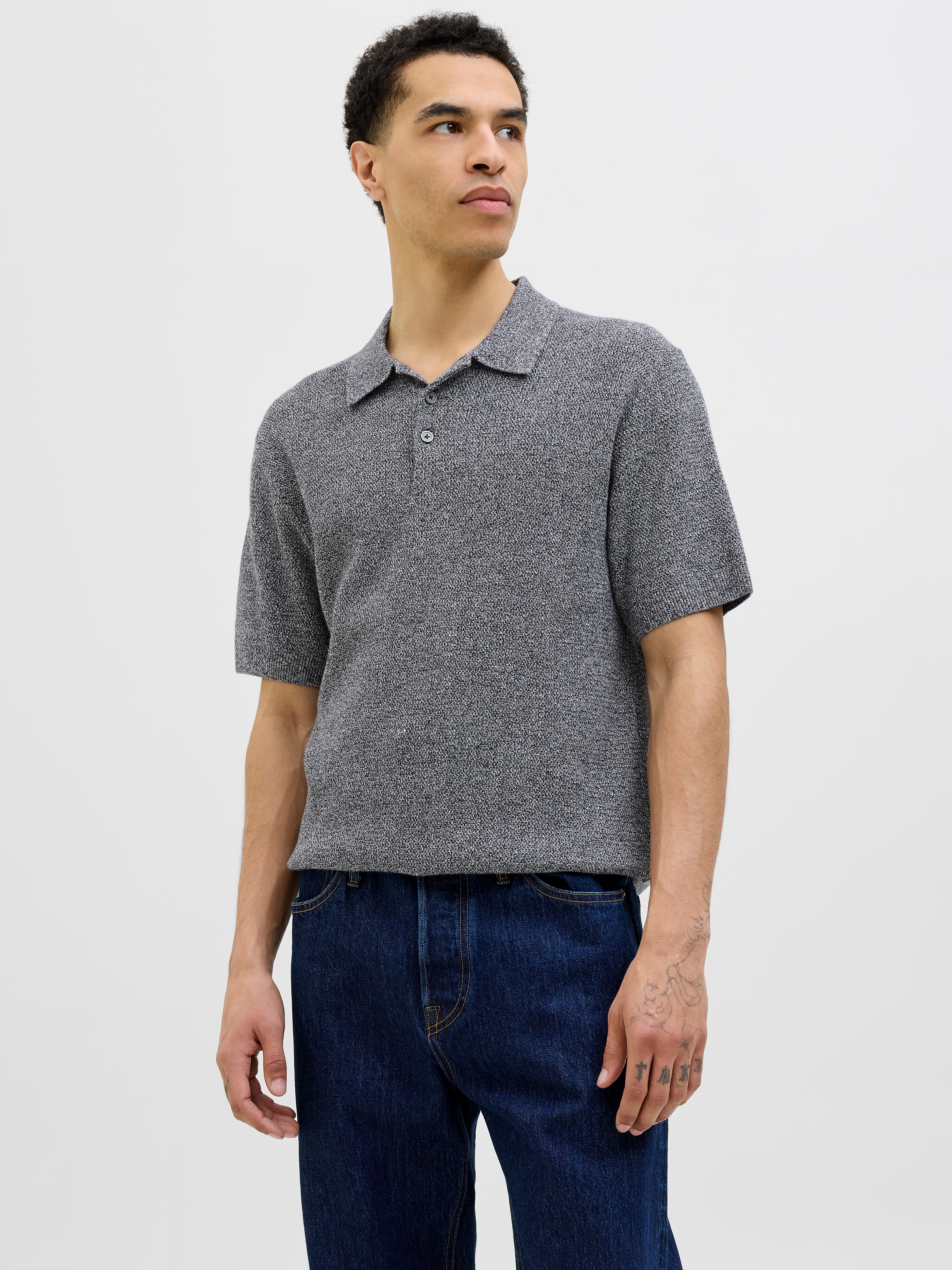 Jack & Jones Polokragenpullover "JPRCCCOOPER KNIT POLO SS SN" günstig online kaufen