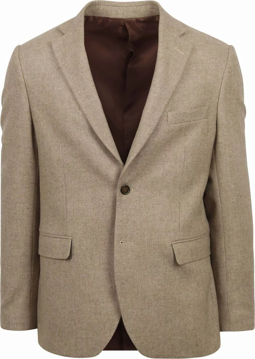 Suitable Tweed Blazer Beige - Größe 48 günstig online kaufen