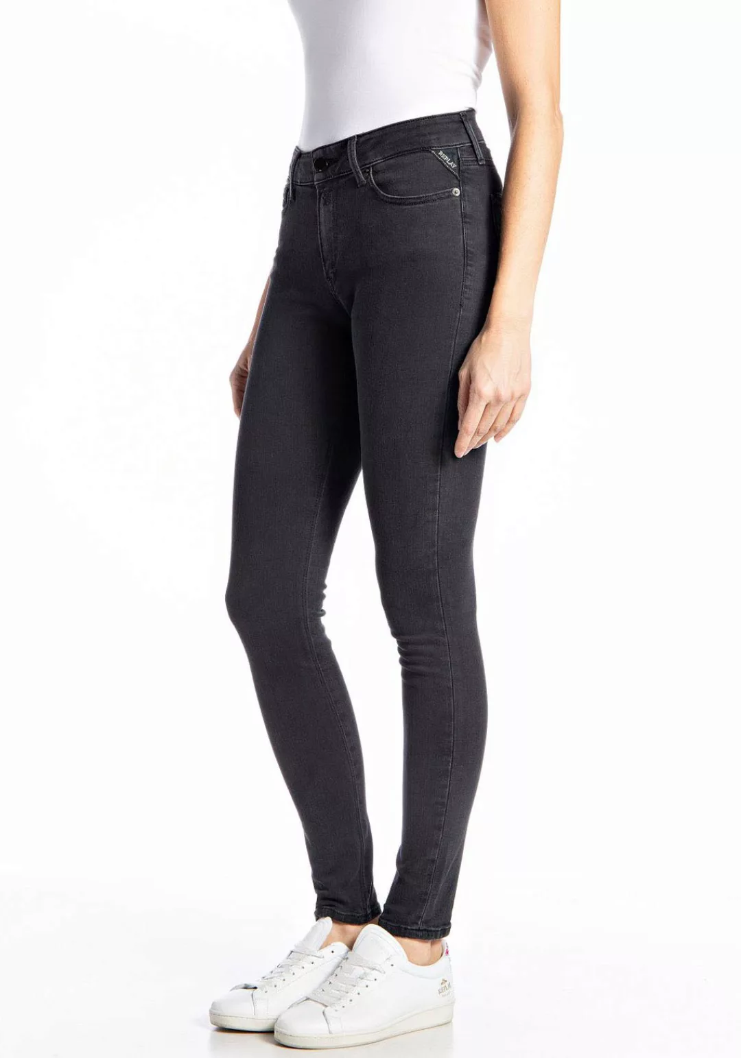 Replay Damen Jeans LUZIEN - Skinny Fit - Blau - Medium Blue günstig online kaufen
