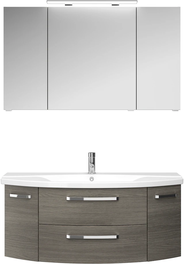 Saphir Badmöbel-Set »Serie 4010 2-teilig Keramik-Waschtisch mit LED-Spiegel günstig online kaufen
