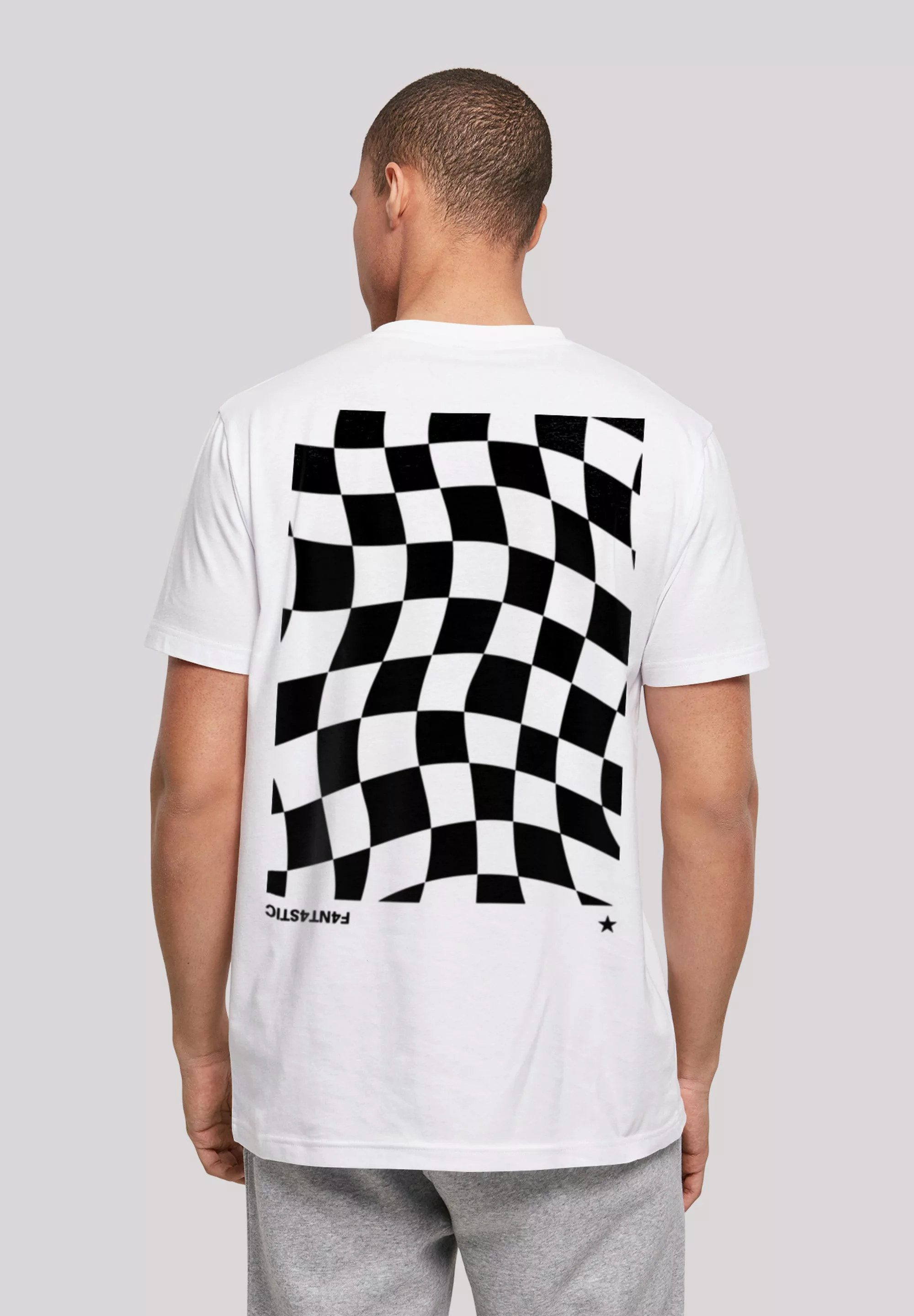 F4NT4STIC T-Shirt "Wavy Schach Muster", Print günstig online kaufen