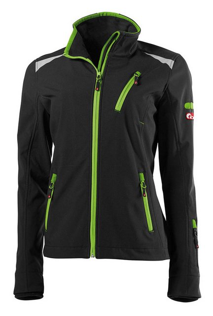 fortis Softshelljacke Damen twenty-four, schwarz/hellgrün, Größe S günstig online kaufen