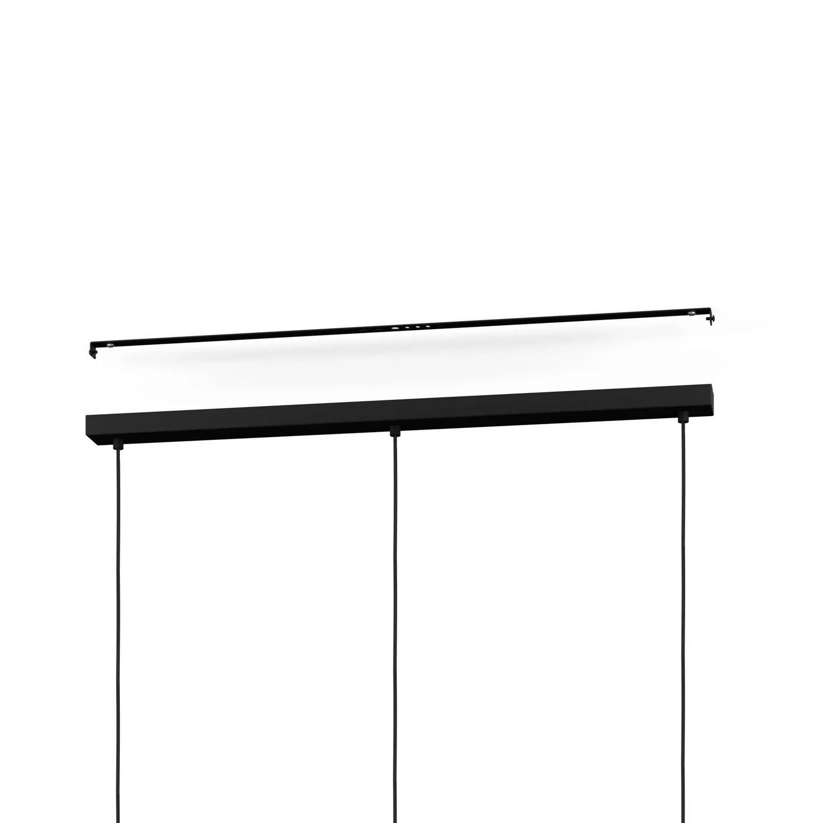 Hängeleuchte Kilnsdale, Länge 81 cm, schwarz/braun, 3-flg., günstig online kaufen
