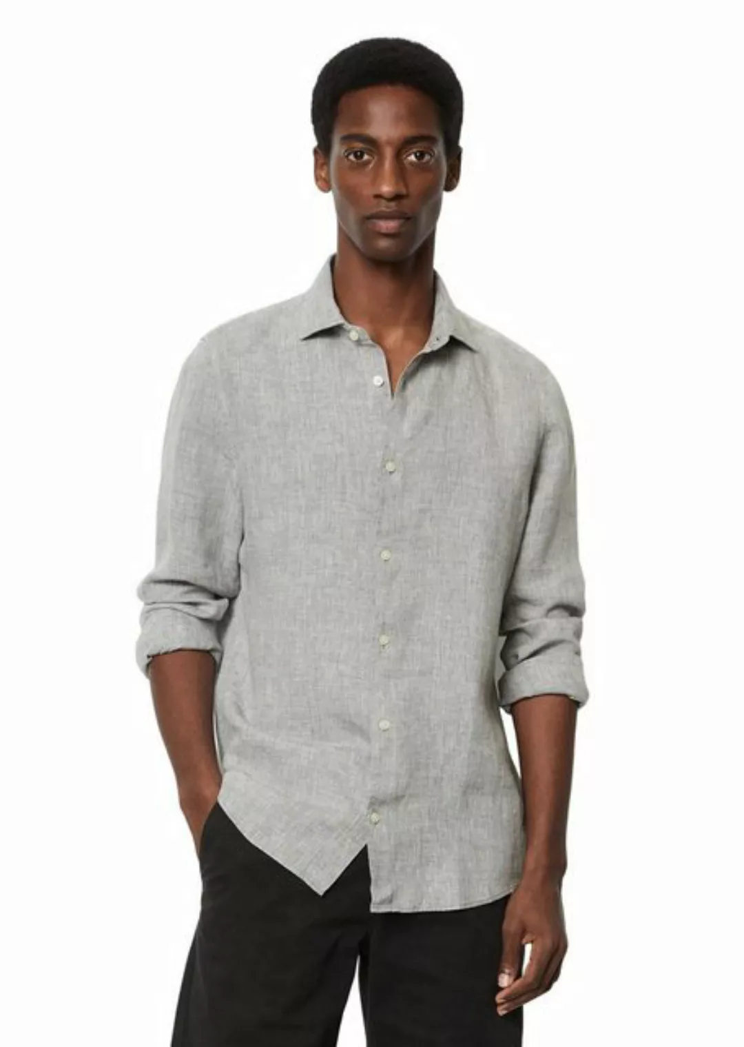 Marc O'Polo Langarmhemd aus reinem Leinen günstig online kaufen