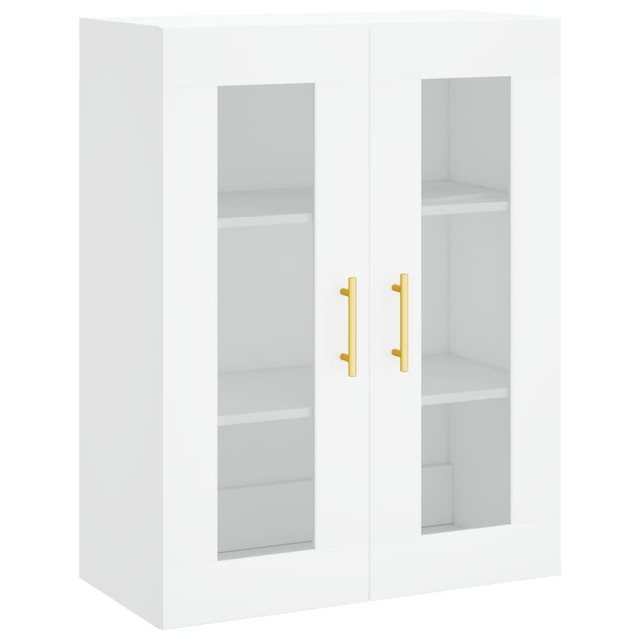 vidaXL Hängeschrank Wandschrank Weiß 69,5x34x90 cm Glas Vitrine Hängeschran günstig online kaufen