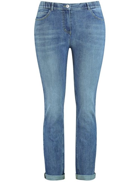 Samoon Stretch-Jeans 5-Pocket Jeans Betty mit Saumaufschlag günstig online kaufen