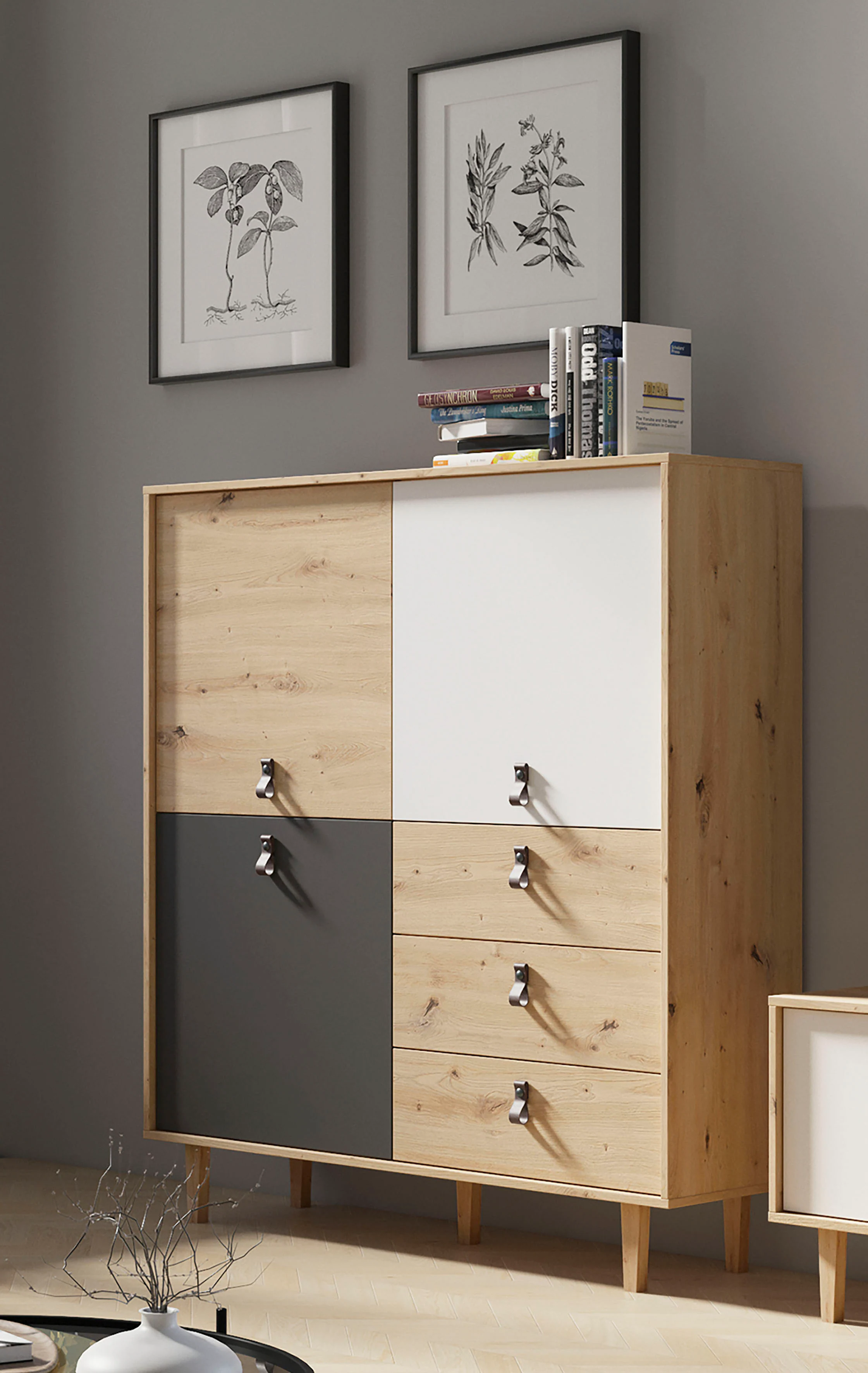 INOSIGN Highboard "Bill, mit drei Schubkästen und drei Türen,", 120cm Breit günstig online kaufen