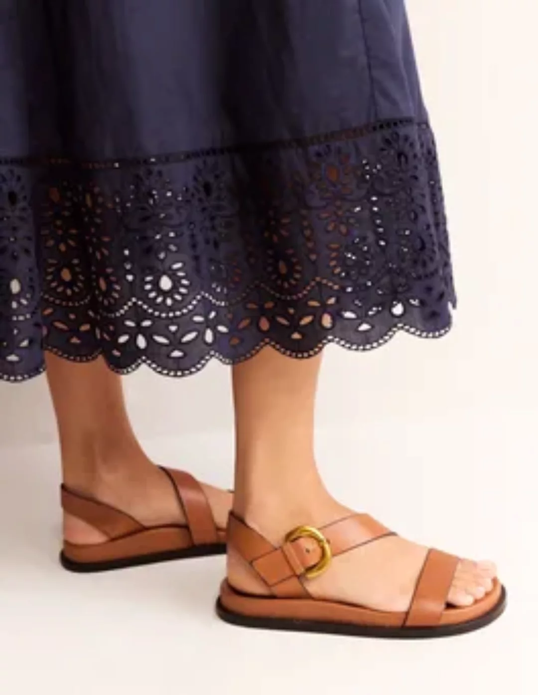 Sandalen mit breiter Schnalle Damen Boden, Hellbraun günstig online kaufen