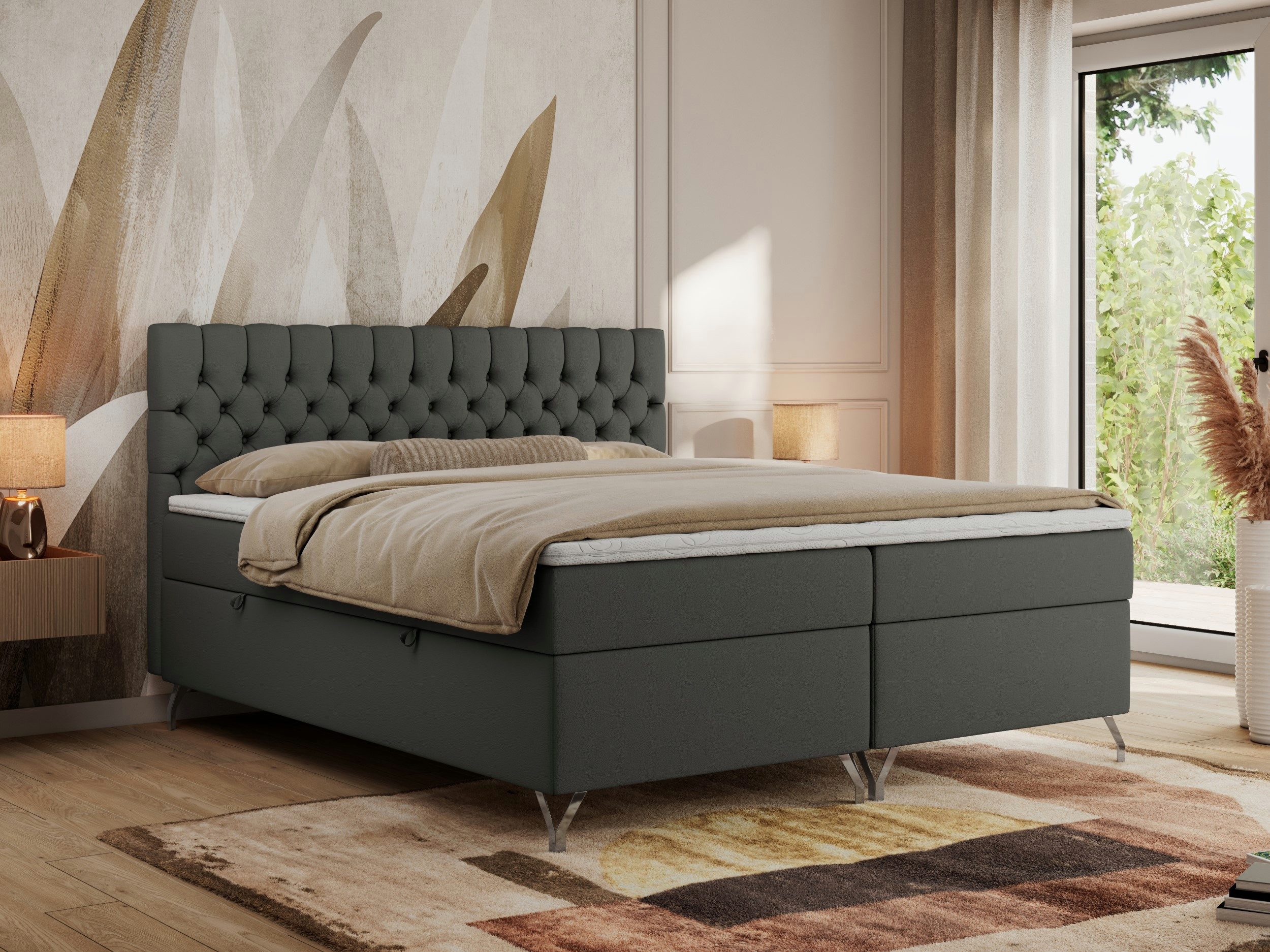 MKS MÖBEL Boxspringbett GRIMALDI (Set, Packung, günstig online kaufen