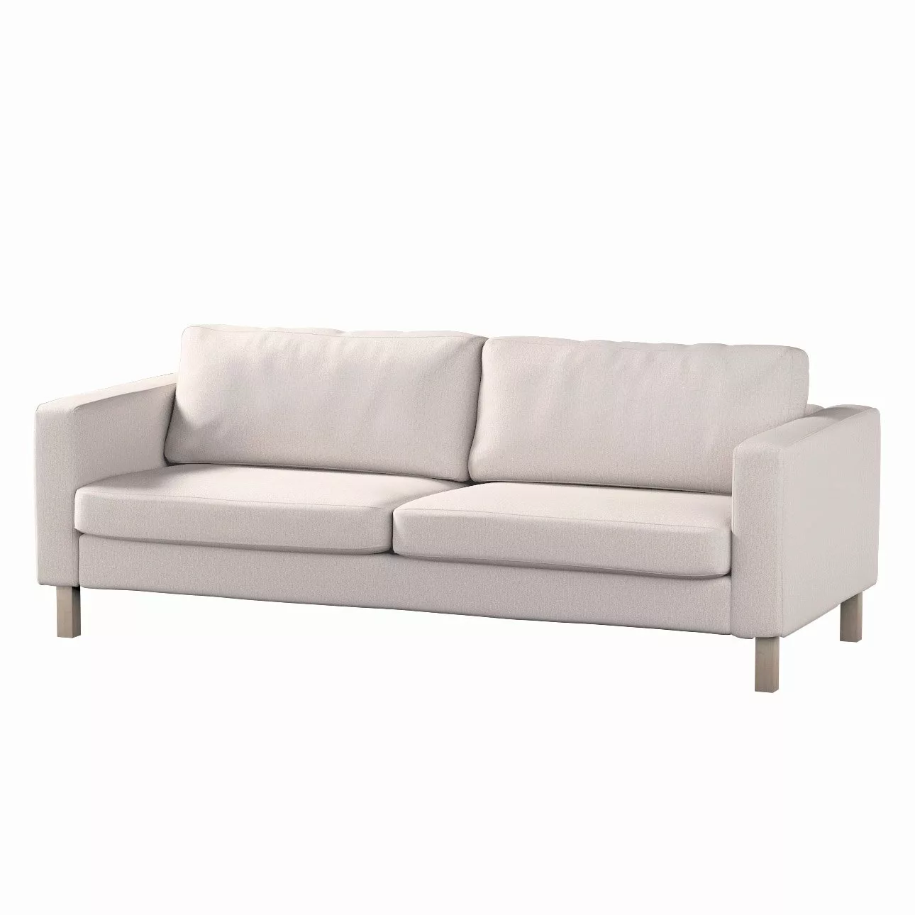 Bezug für Karlstad 3-Sitzer Sofa nicht ausklappbar, kurz, hellbeige, Bezug günstig online kaufen