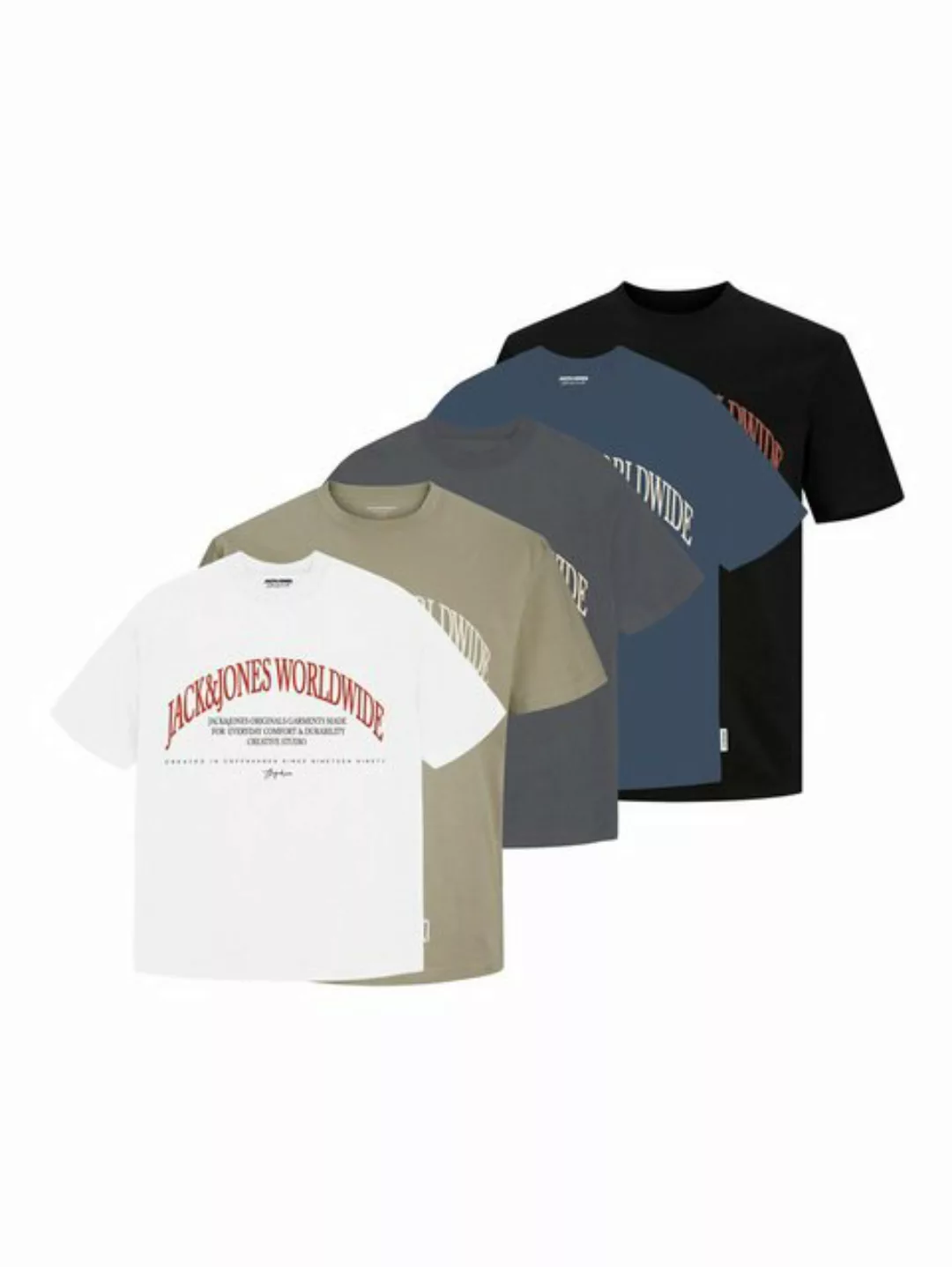 Jack & Jones T-Shirt (5-tlg) günstig online kaufen