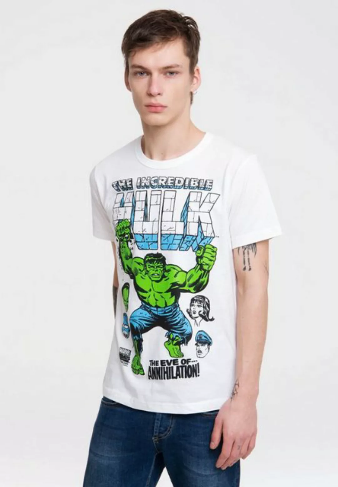 LOGOSHIRT T-Shirt Hulk - Marvel mit coolem Frontprint günstig online kaufen