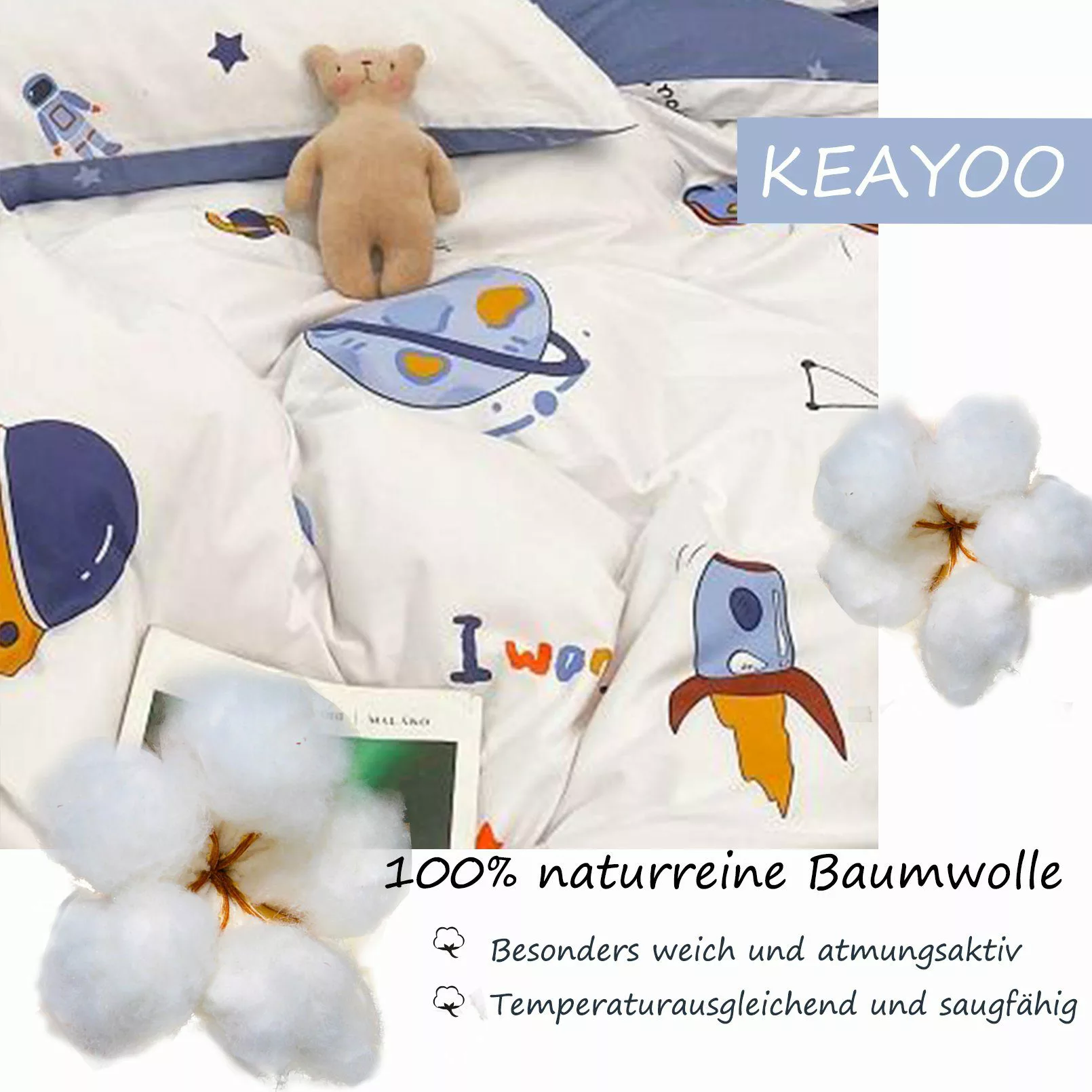 KEAYOO Bettwäsche TKLX, Baumwolle, 2 teilig, günstig online kaufen