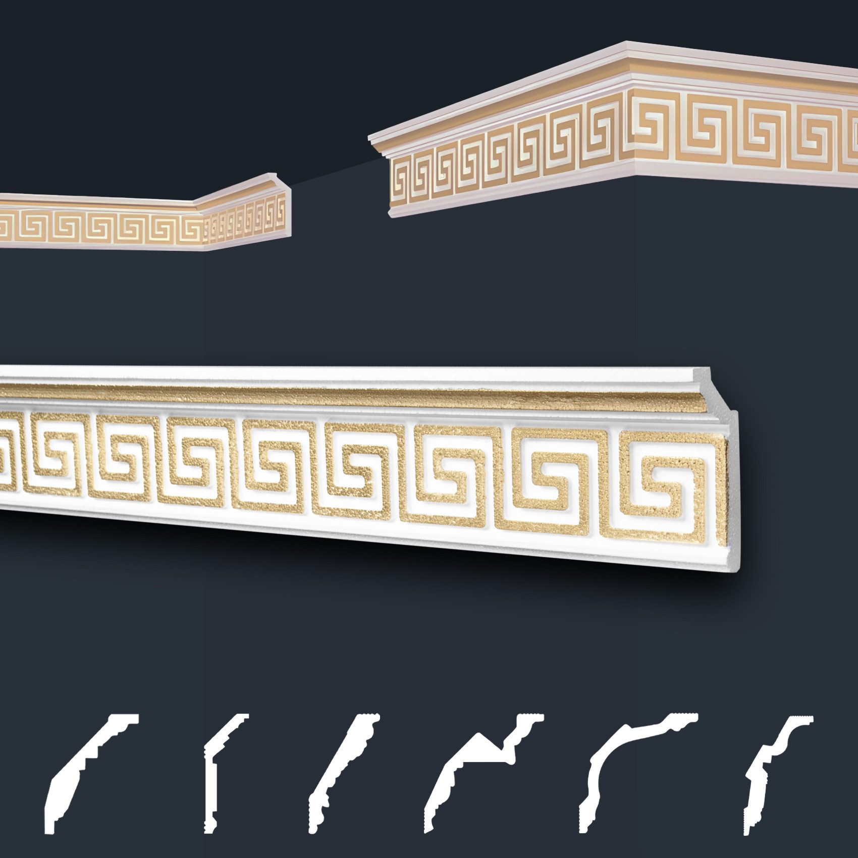 marbet design Stuckleiste B-21 gold, Max günstig online kaufen