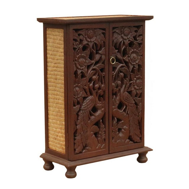 Oriental Galerie Mehrzweckschrank Schrank Holzschrank Kommode 90 cm Carving günstig online kaufen