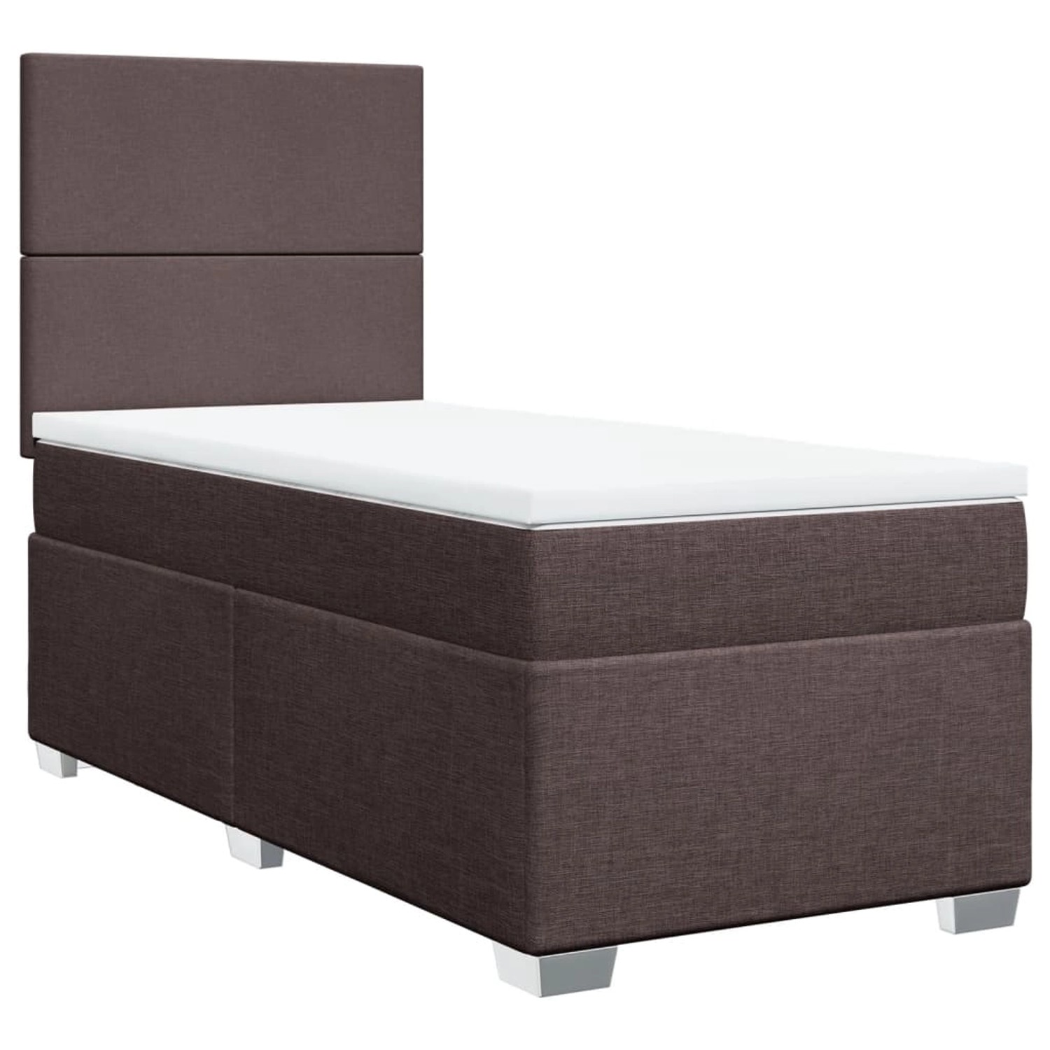 vidaXL Boxspringbett mit Matratze Dunkelbraun 80x200 cm Stoff2097754 günstig online kaufen