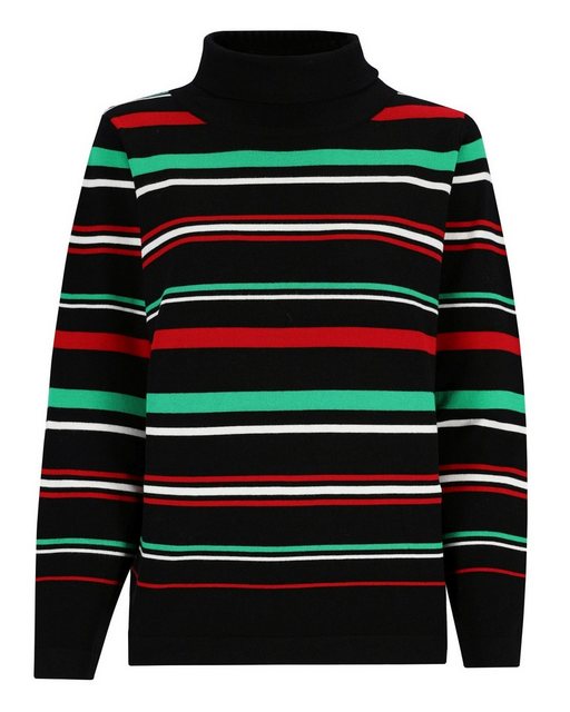 Hajo Stehkragenpullover Pullover mit halsfernem Rollkragen Multicolor Ringe günstig online kaufen