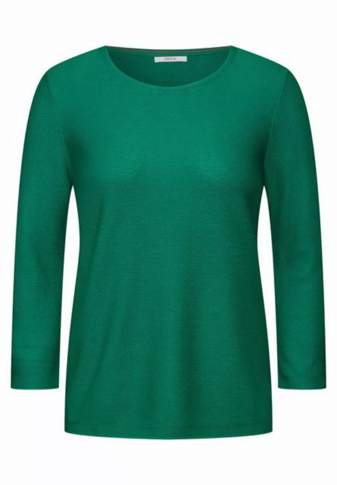 Cecil Sweatshirt NOS_Structured Round Neck günstig online kaufen