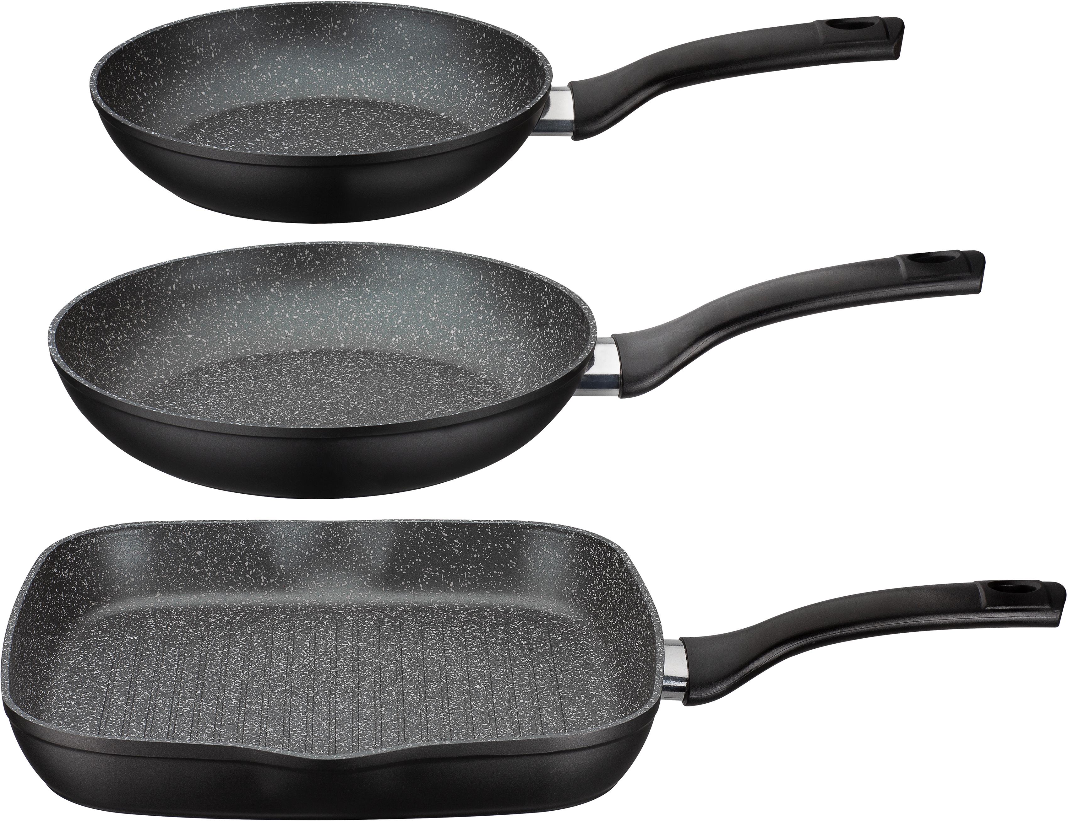 GSW Pfannen-Set »Gourmet Granit«, Aluminium, (Set, 4 tlg., 1x Bratpfanne Ø günstig online kaufen