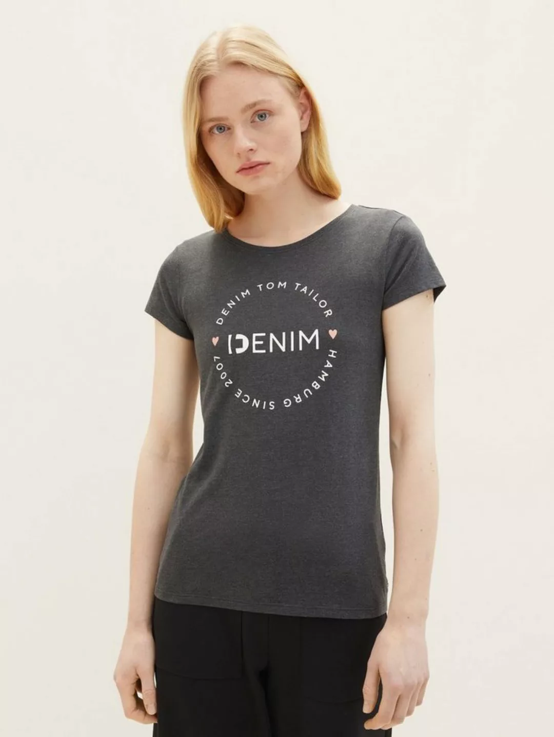 TOM TAILOR Denim T-Shirt (2-tlg) Plain/ohne Details günstig online kaufen