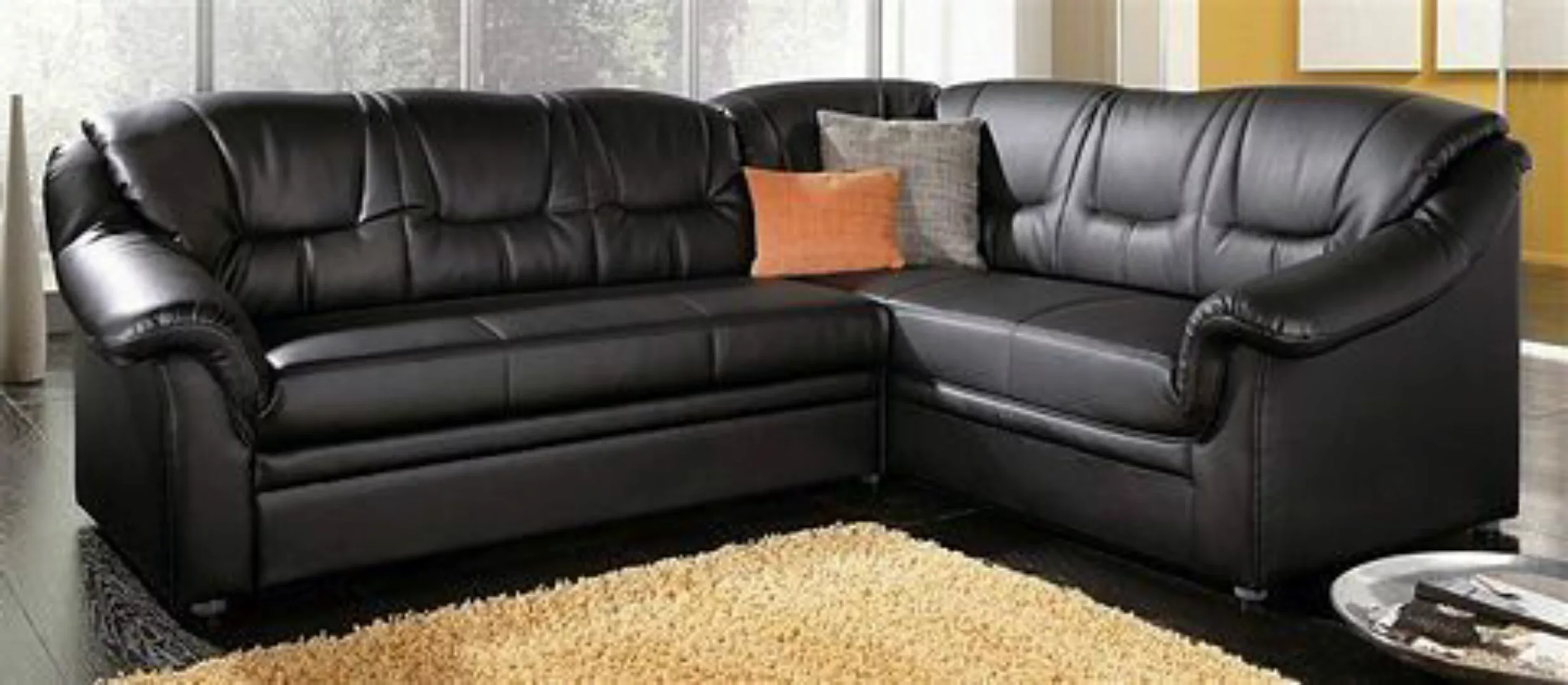 DOMO collection Ecksofa "Montana, zeitlose Rückensteppung, bequeme Armlehne günstig online kaufen
