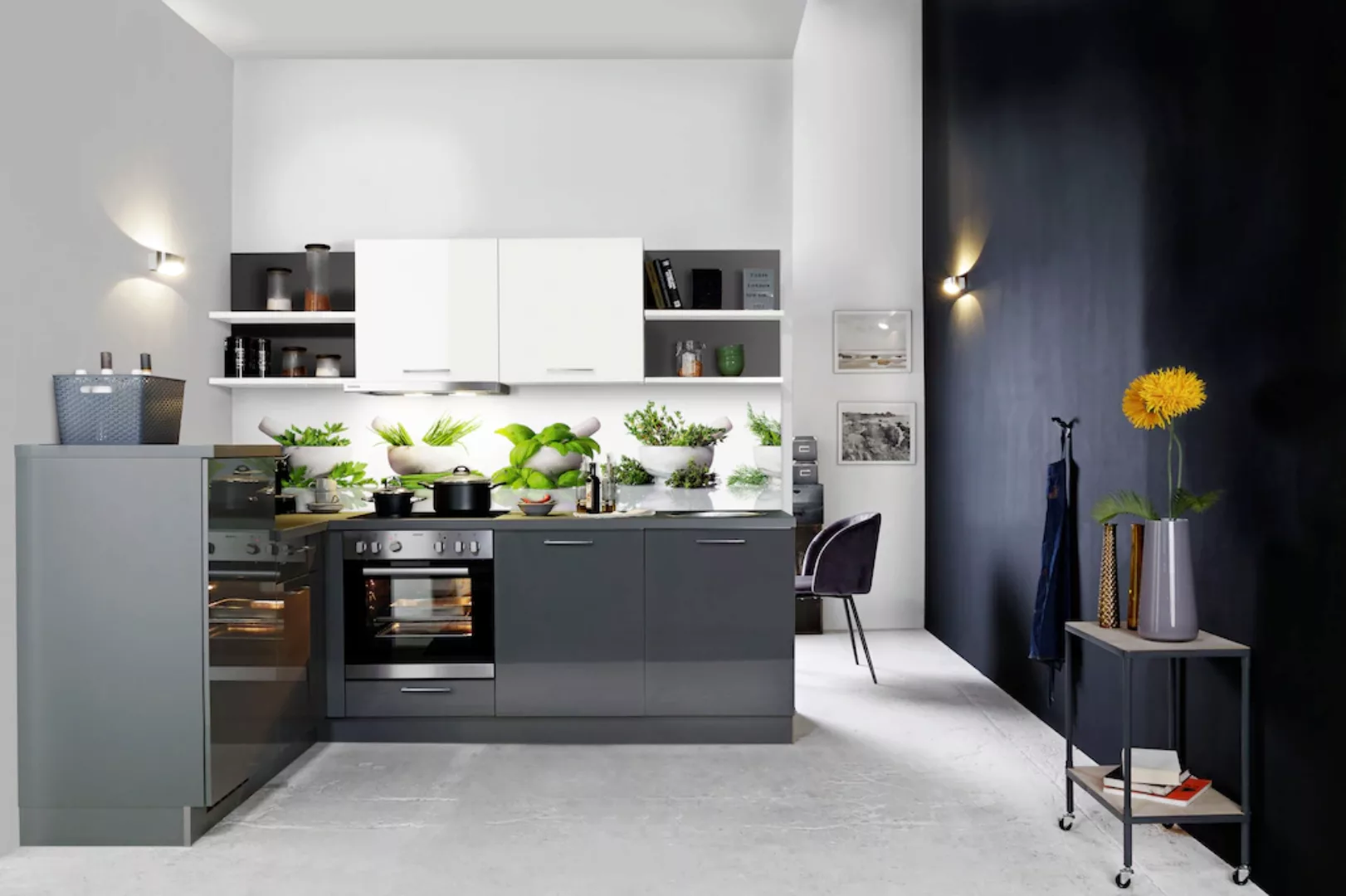 Express Küchen Winkelküche "Jena", vormontiert, mit Soft-Close-Funktion, St günstig online kaufen
