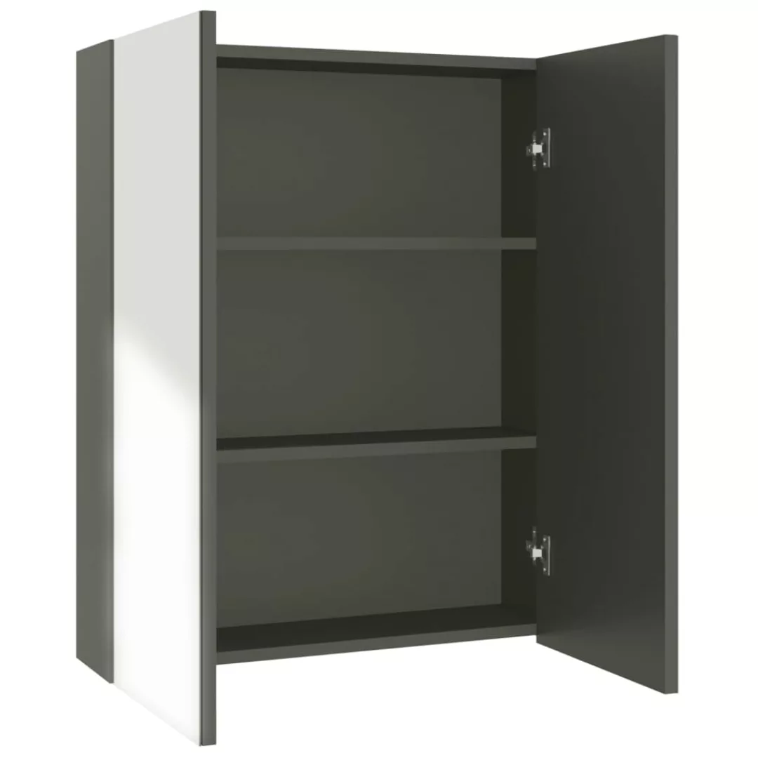 Bad-spiegelschrank 60x15x75 Cm Mdf Grau günstig online kaufen