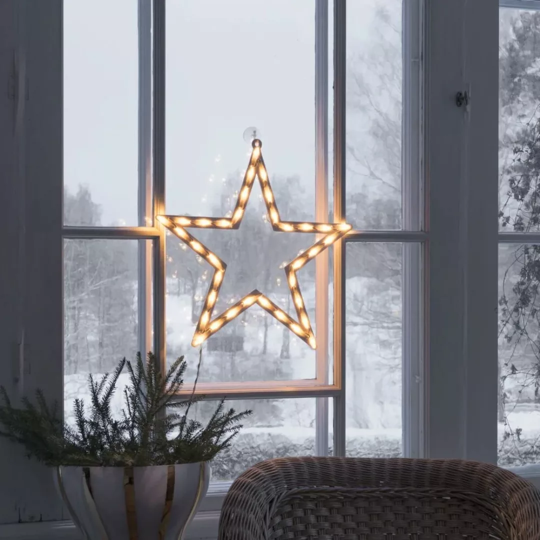 LED Deko Fensterbild Stern in Weiß in Weiß 35x 0,06W 105lm günstig online kaufen