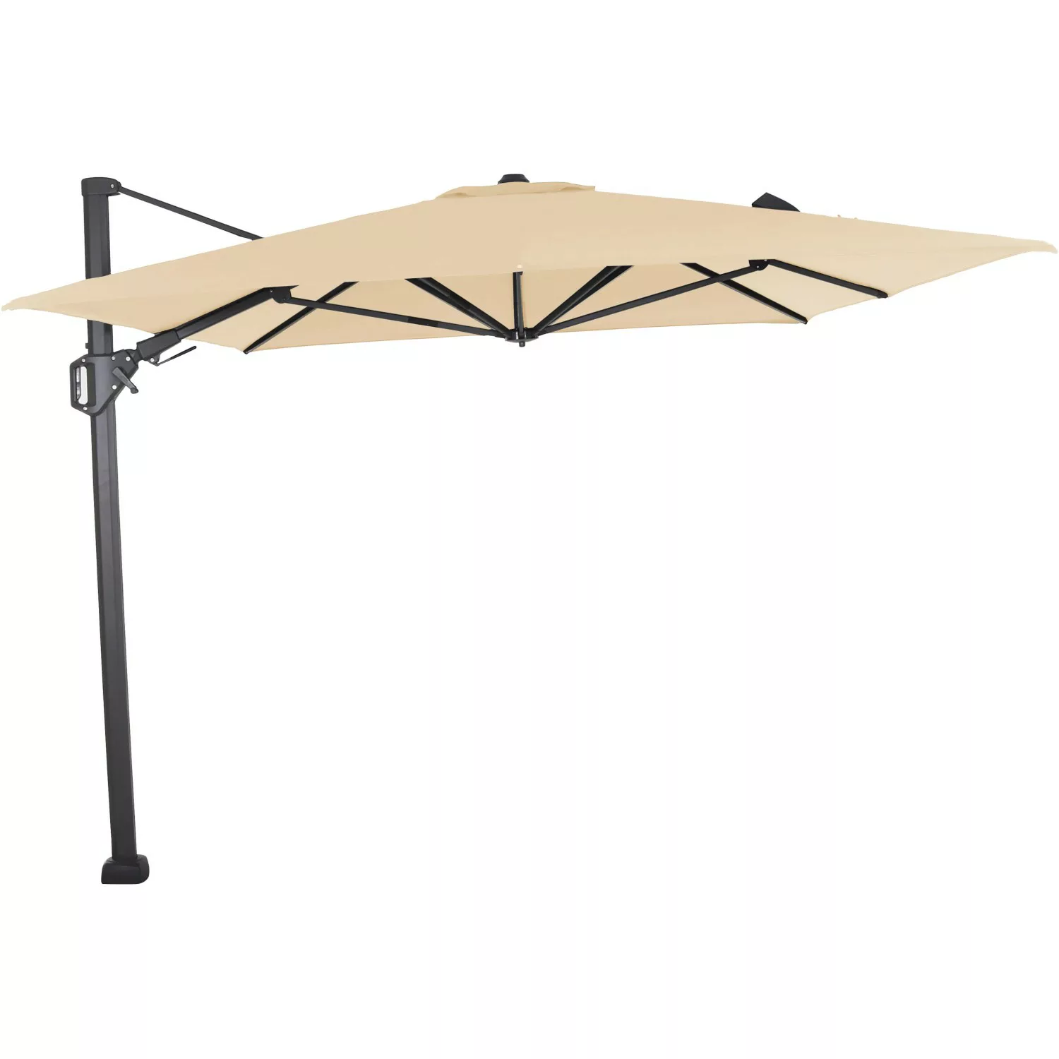 Siena Garden Ampelschirm 350 cmx 260 cm Natur mit Dreh- & Neigungsfunktion günstig online kaufen