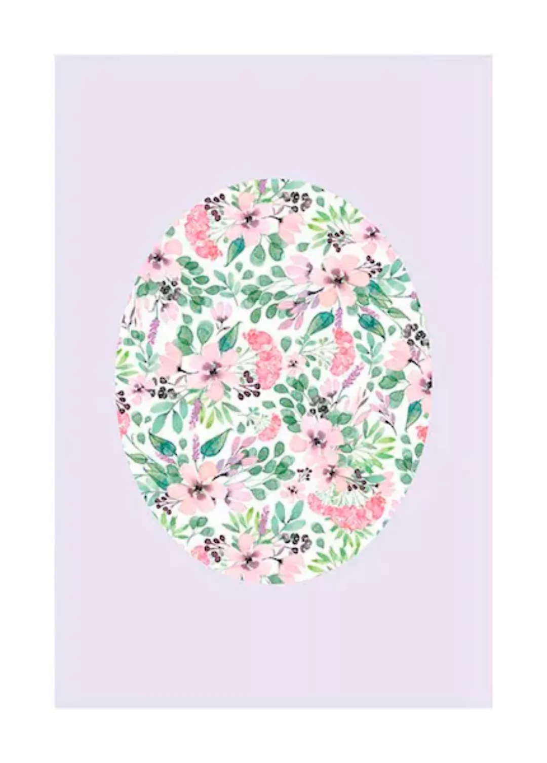 Komar Poster "Shelly Patterns Lavender", Blumen, (1 St.), Kinderzimmer, Sch günstig online kaufen