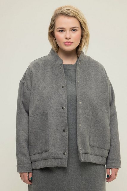 Studio Untold Kurzjacke Blouson oversized Wolloptik Collegekragen günstig online kaufen