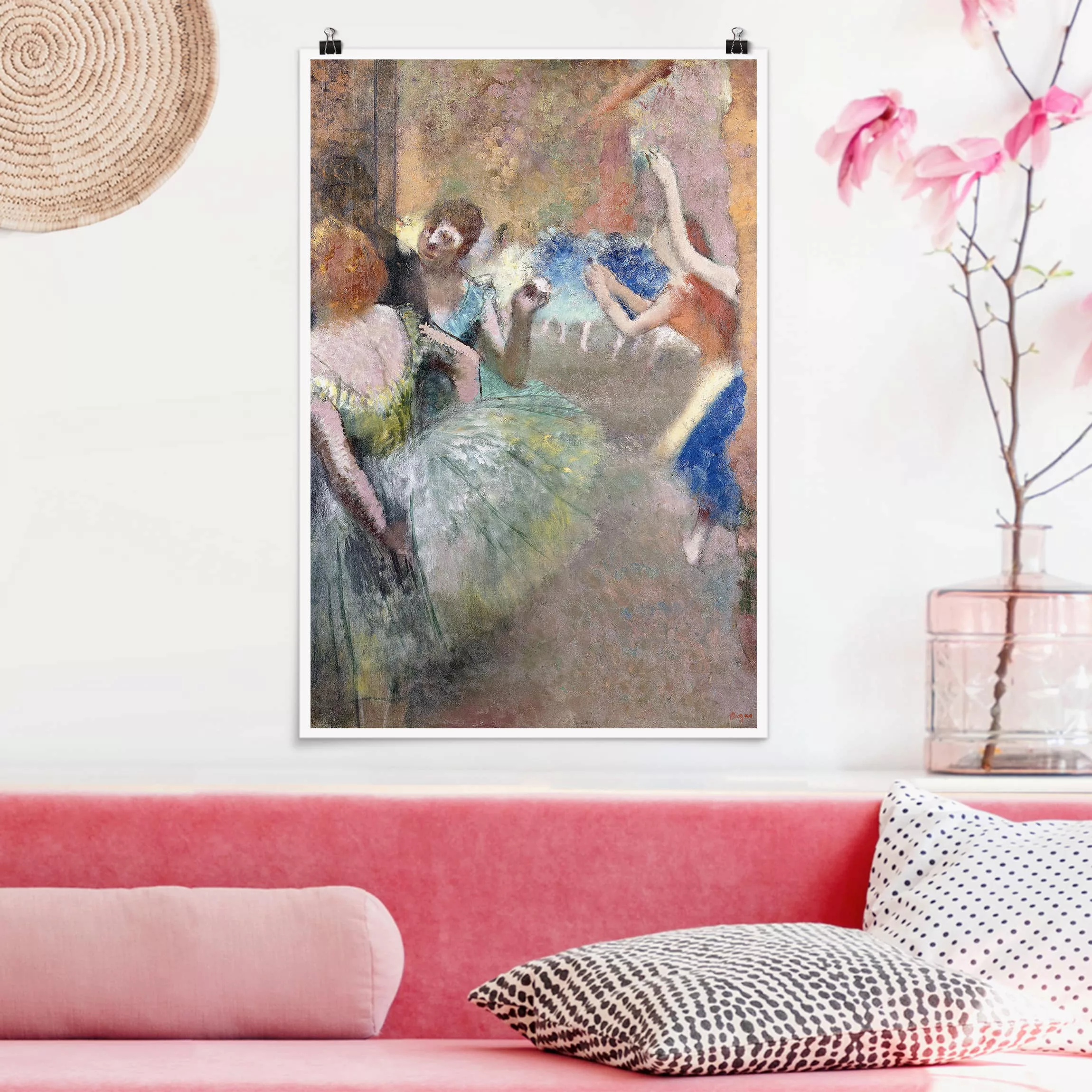 Poster Kunstdruck - Hochformat Edgar Degas - Ballettszene günstig online kaufen