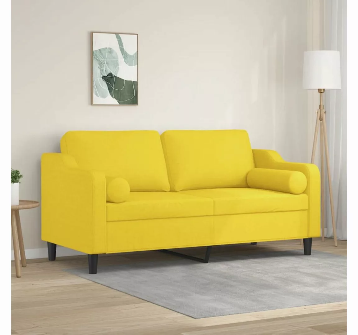 vidaXL Sofa Sofa mit Zierkissen Stoff, 140 cm, 2-Sitzer günstig online kaufen