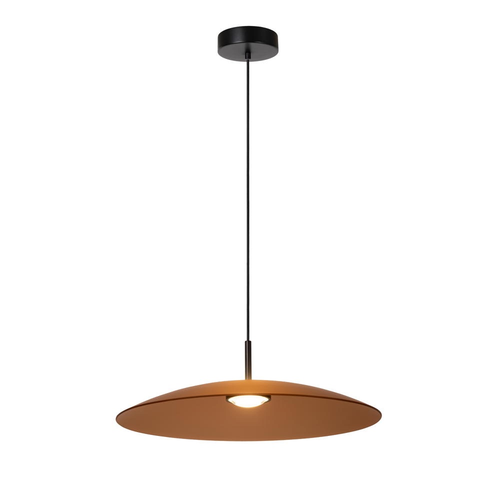 LED Pendelleuchte Menga in Amber und Schwarz 18,6W 500lm günstig online kaufen