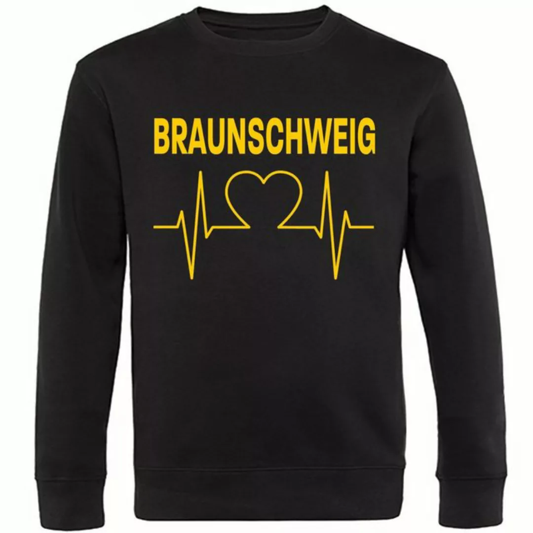 multifanshop Sweatshirt Braunschweig - Herzschlag - Pullover günstig online kaufen