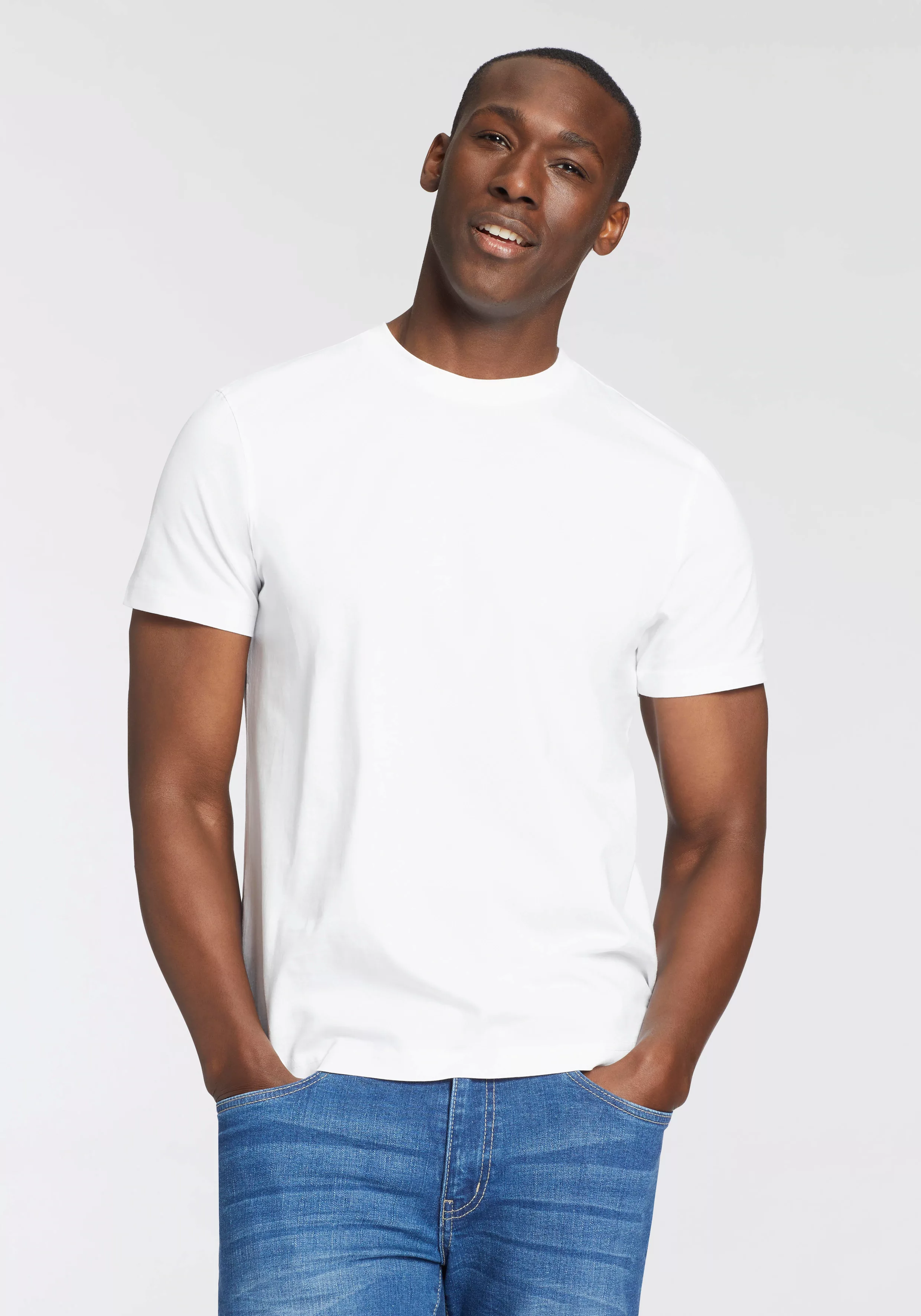 Man's World T-Shirt (3er-Pack) perfekt als Unterzieh- T-shirt günstig online kaufen