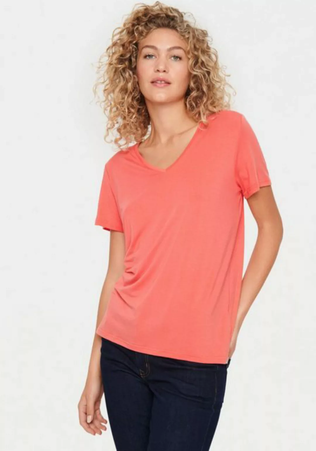 Saint Tropez Kurzarmshirt AdeliaSZ V-N T-Shirt günstig online kaufen