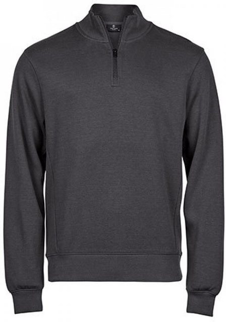 Tee Jays Sweatshirt Ribbed Interlock Half Zip Herrenpullover günstig online kaufen