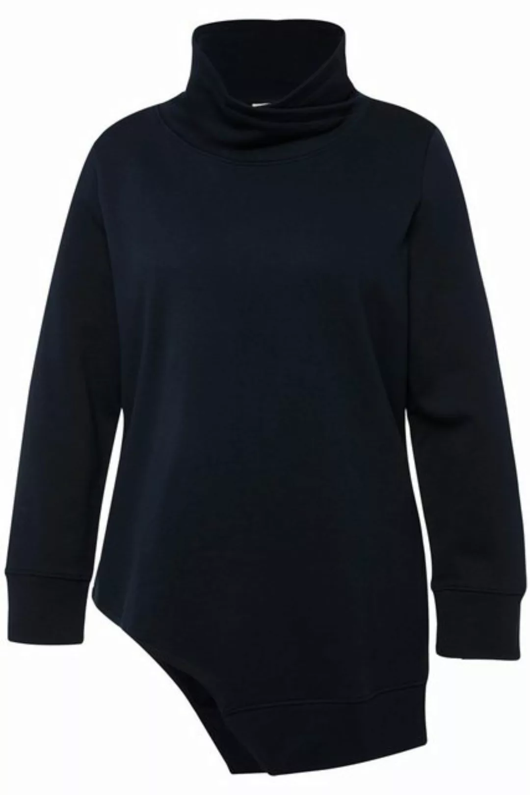 Ulla Popken Sweatshirt Long-Sweatshirt Cut-Out Stehkragen Langarm günstig online kaufen