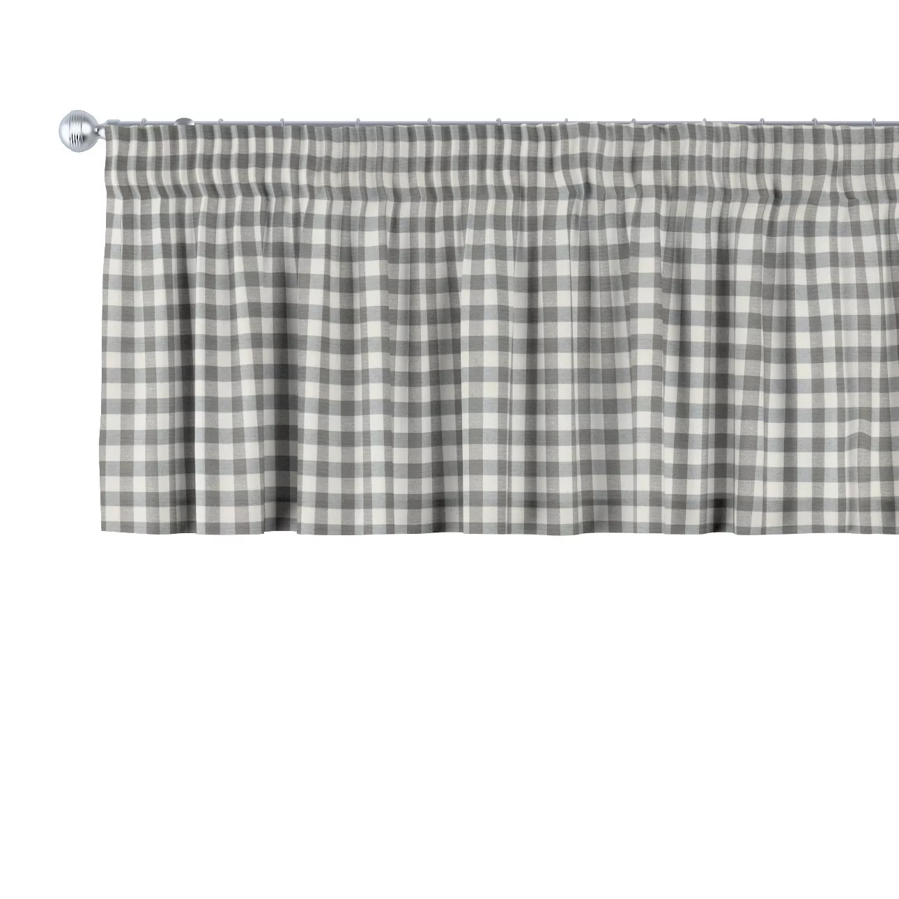Kurzgardine mit Kräuselband, grau-ecru , 130 x 40 cm, Quadro (136-11) günstig online kaufen
