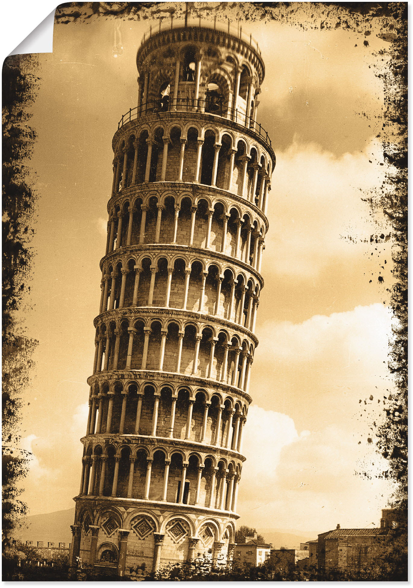 Artland Poster "Pisa - Campanile", Gebäude, (1 St.), als Leinwandbild, Wand günstig online kaufen