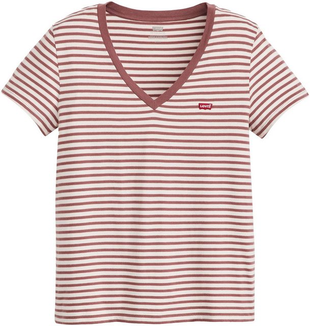 Levi's® V-Shirt PERFECT VNECK mit Mini-Batwing-Logostickerei günstig online kaufen