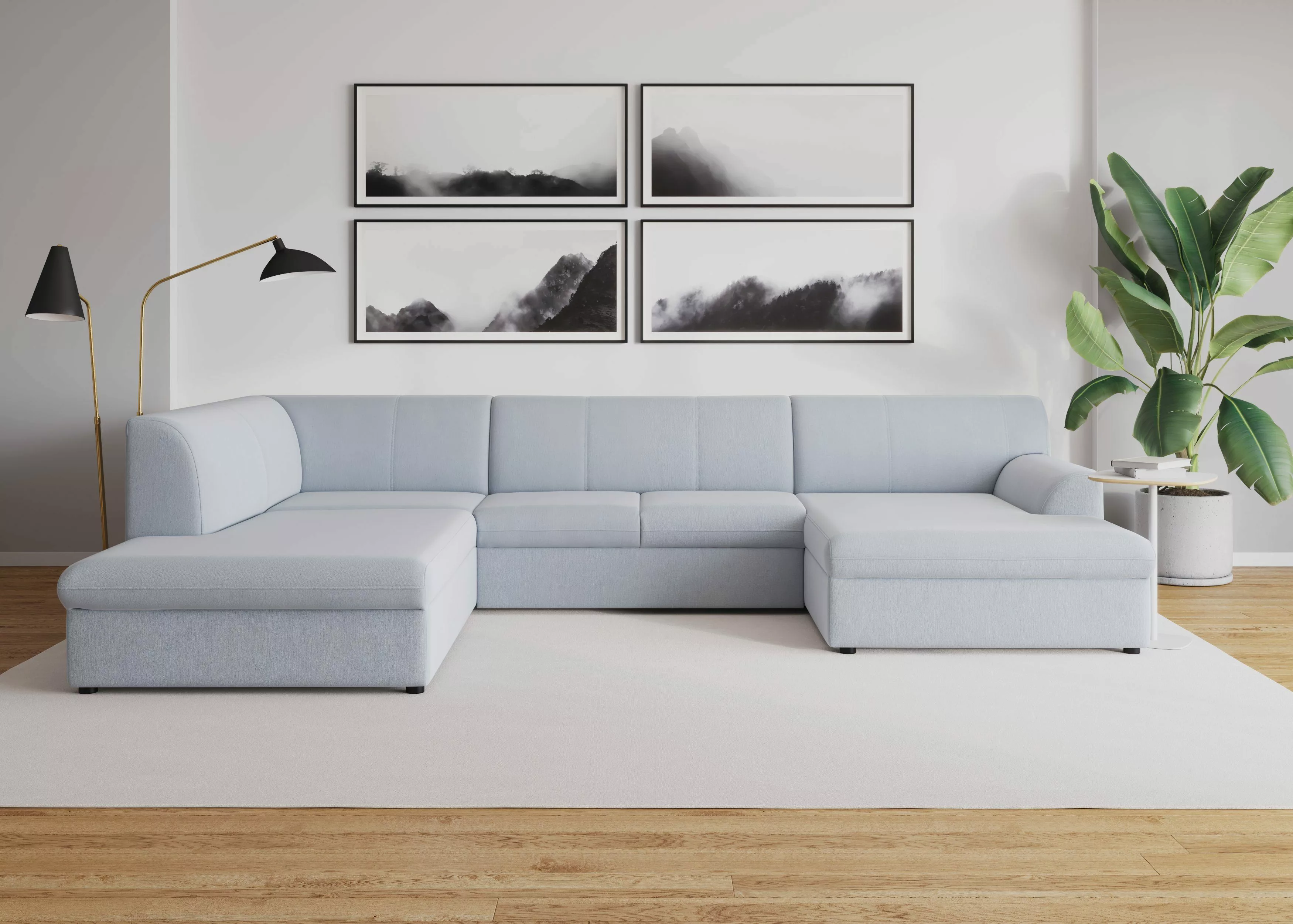 DOMO collection Wohnlandschaft "Topper, elegant und zeitlos, komfortabel, U günstig online kaufen