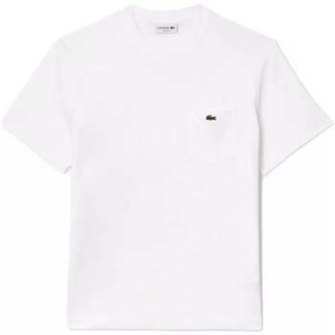 Lacoste  T-Shirts & Poloshirts Chest Pocket Cotton T-Shirt White günstig online kaufen